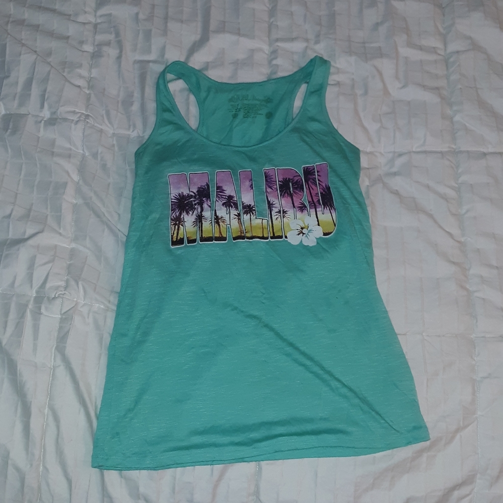 Womens blue sports tank top